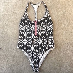 Cheeky razor back Aztec print one piece